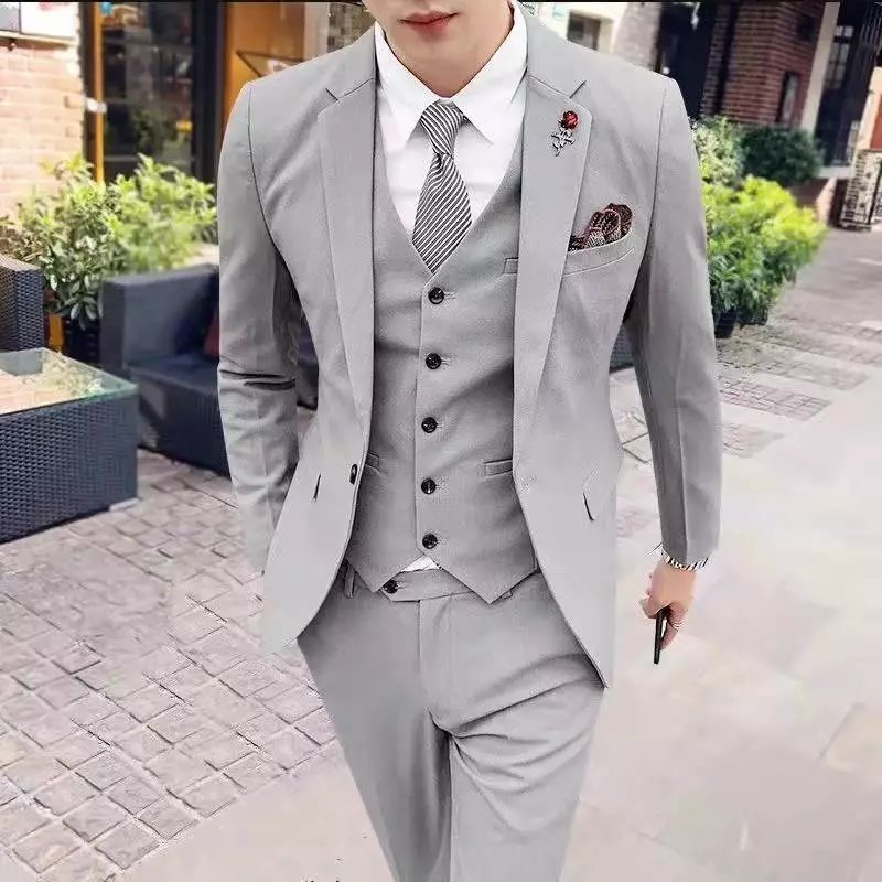 Style Herrenanzug – Slim Fit Business 3-teiliges Set